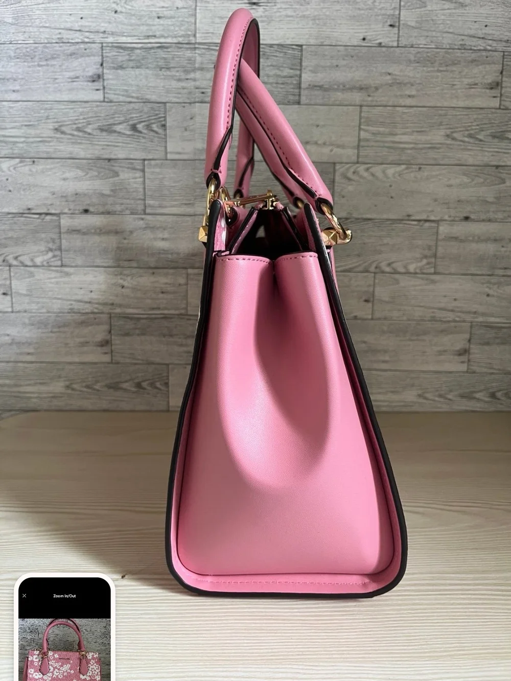 Michael Kors Pink Floral Satchel Handbag
